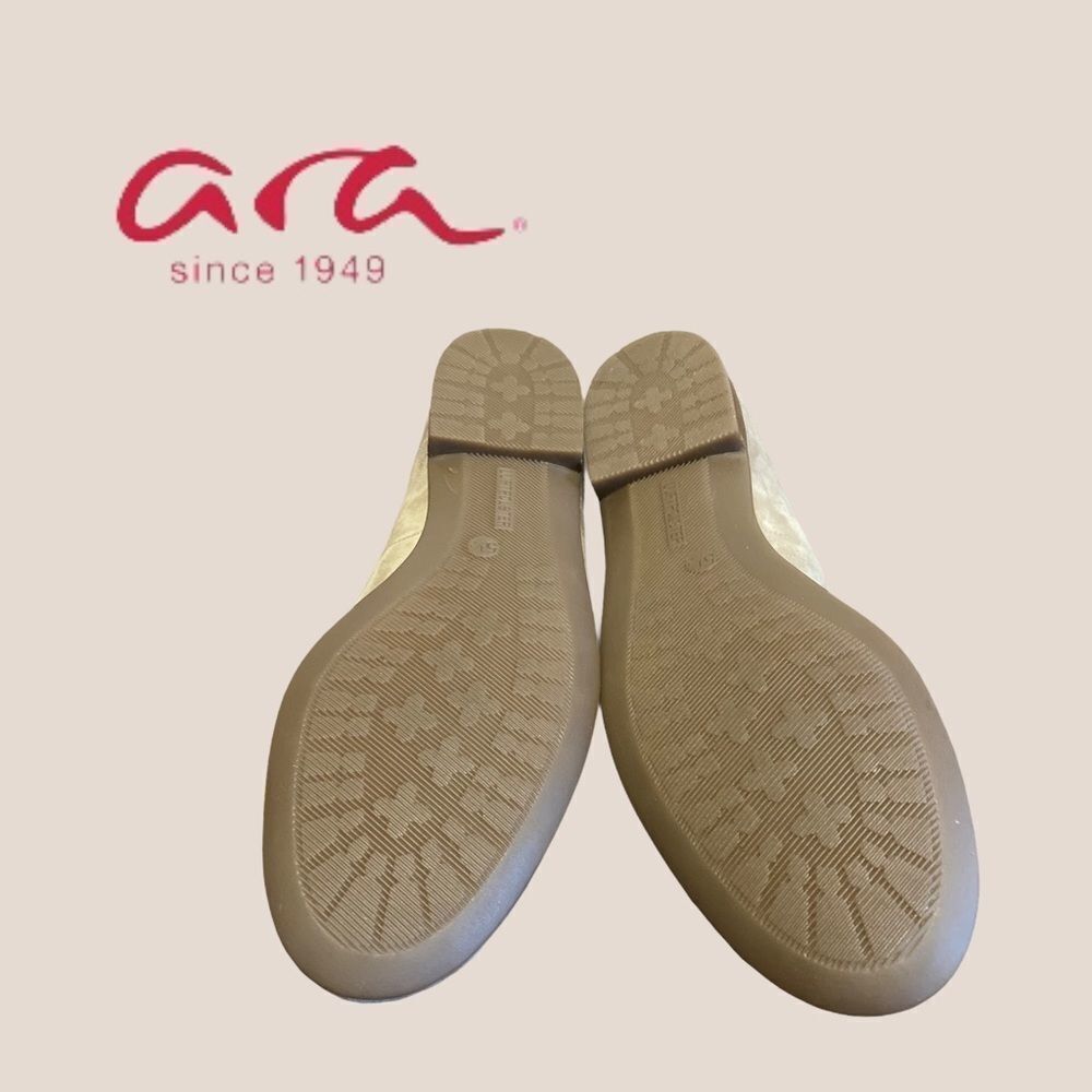 NWOT Ara Suede Leather Pearl Ballet Flats 5.5 - Picture 5 of 5